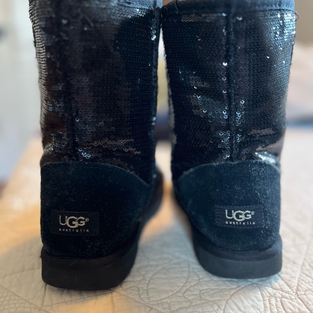 Black Sequined Uggs - image 5